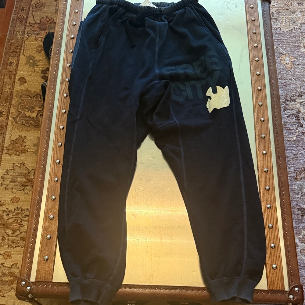 Freecity Black Joggers with White Logo